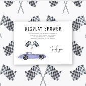 レーシングベビーシャワー – ディスプレイシャワー エンクロージャーカード