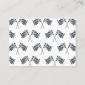 レーシングベビーシャワー – ディスプレイシャワー エンクロージャーカード (裏面)