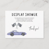 レーシングベビーシャワー – ディスプレイシャワー エンクロージャーカード (正面)