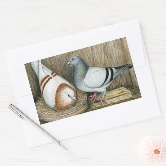 レーシングホームマーズ 長方形シール (封筒)