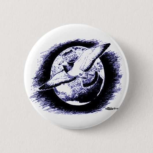 レーシングホームマー：ワールドスポーツ 缶バッジ (正面)