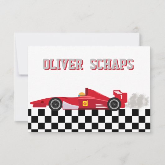 レーシングボーイズサンキューノート サンキューカード (正面)