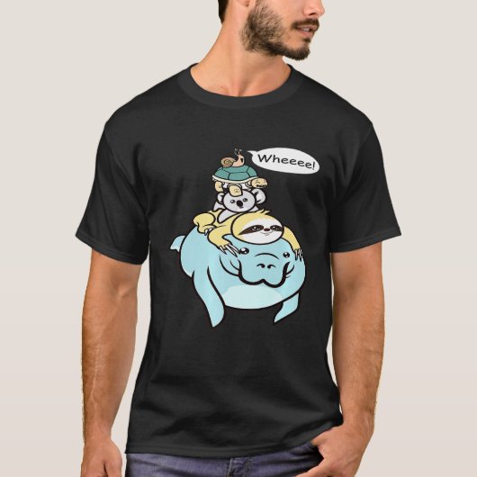 レーシングマナスロスタートルコアラカタツムリ Tシャツ (正面)