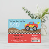 レーシングモンスタートラックパーティー、男子入場チケット 招待状 (スタンド正面)