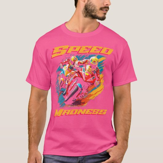 レーシングモーターバイク Tシャツ (正面)