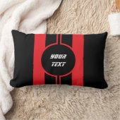 レーシングレッドダブルストライプスポーツスカスタムポーツ ランバークッション (ブランケット)