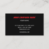 レーシングレッドダブルストライプ自動機械修理 名刺 (裏面)