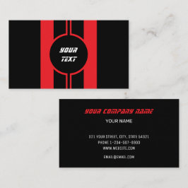 レーシングレッドダブルストライプ自動機械修理 名刺