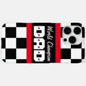 レーシングレッドブラックワールドチャンピオンパパ Case-Mate iPhoneケース (裏面 (横))