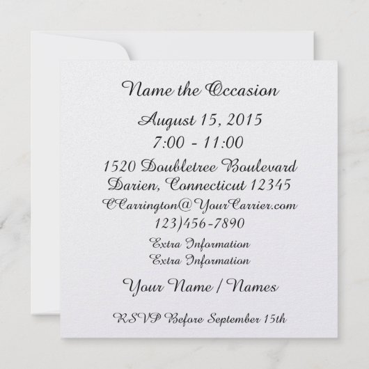 レーシングレースカーイベント招待状 招待状 (裏面)