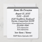 レーシングレースカーイベント招待状 招待状 (裏面)