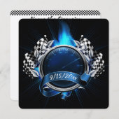 レーシングレースカーイベント招待状 招待状 (正面/裏面)