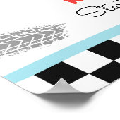 レーシングレースカー2速い好奇心のある少年ウェルカムポステ ポスター (角)