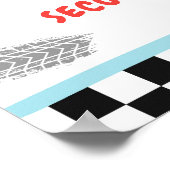 レーシングレースカー2速い好奇心のある少年ウェルカムポステ ポスター (角)