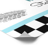 レーシングレースカー2速い好奇心のある少年ウェルカムポステ ポスター (角)