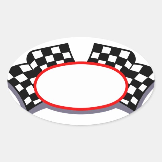 レーシングロゴ 楕円形シール (正面)