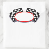 レーシングロゴ 楕円形シール (バッグ)