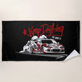 レーシング保カーが漂流して掻き落とす！ ビーチタオル