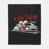 レーシング保カーが漂流して掻き落とす！ フリースブランケット (正面)