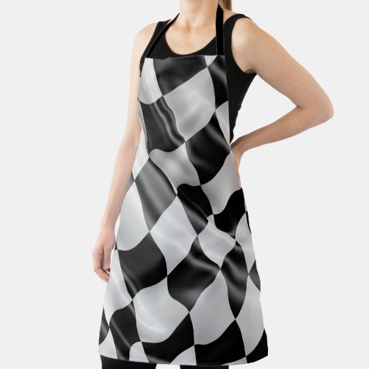 レーシング市松模様にフラグ楕円トラックまたはドラッグレース エプロン (インサイチュ)