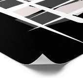 レーシング市松模様にブラシのフラグのバナー ポスター (角)