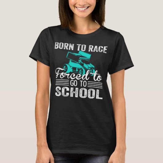 レーシング生まれのスプリントカーが学校に行くハメに Funny Tシャツ (正面)