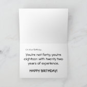 レーシング誕生日40 カード (内部)