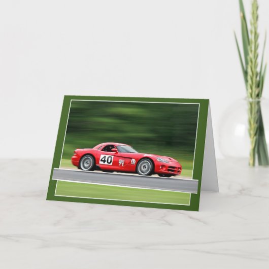 レーシング誕生日40 カード (正面)