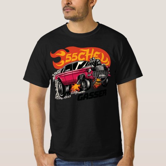 レーシング車のカー Tシャツ (正面)