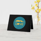 レーシング退職したグレイハウンドの愛 カード (黄色い花)