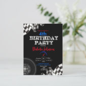 レーシング チェッカーフラッグ ご招待 インビテーションポストカード (スタンド正面)