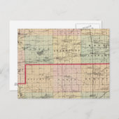 レーシン県と県庁郡地図 ポストカード (正面/裏面)