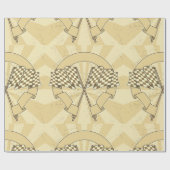 レーシ市松模様にングフラグのラッピング紙 ラッピングペーパー (フラット)