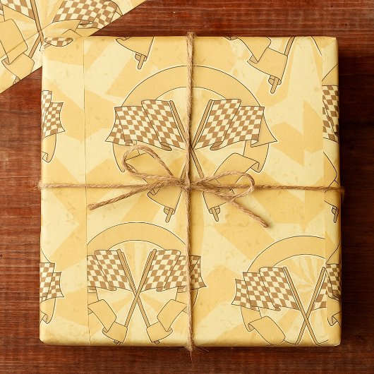 レーシ市松模様にングフラグのラッピング紙 ラッピングペーパー