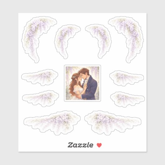 レージェンシー風フジの結婚式ステッカー シール (シート)