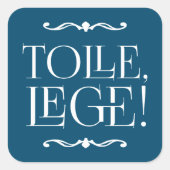 レージュ!テイクアップと読聖なる書物、 経典引用文 スクエアシール (正面)