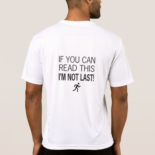 レースおもしろいランもしナーこ読ここ Tシャツ (裏面)