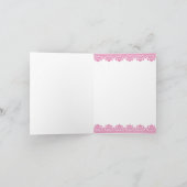 レースおよびリボンのサンキューカード サンキューカード (内部)