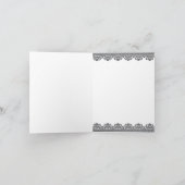 レースおよびリボンのサンキューカード サンキューカード (内部)