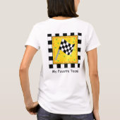 レースお気に入りのチーム市松模様にフラグカスタム Tシャツ (裏面)