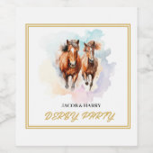 レースお洒落エレガントウマ馬乗り場 ワインラベル (シングルラベル)