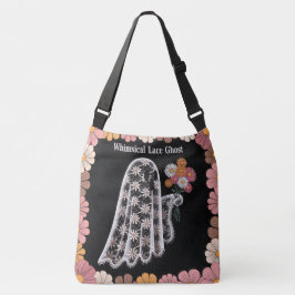 レースお洒落幽霊イラストレーションとフローラ クロスボディバッグ