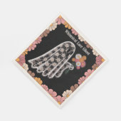 レースお洒落幽霊イラストレーションとフローラ スタンダードランチョンナプキン (角)