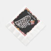 レースお洒落幽霊イラストレーションとフローラ 縁ありランチョンナプキン (角)