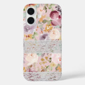 レースかわいらしシックな水エレガント色の花 Case-Mate iPhoneケース (裏面)