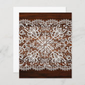 レースかわいらし&ウッド素朴スクラップブック紙 (正面/裏面)