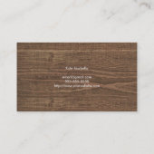 レースが付いている素朴でフェイクな木 名刺 (裏面)