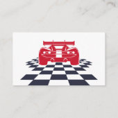 レースすごいカー子供の誕生日 エンクロージャーカード (裏面)