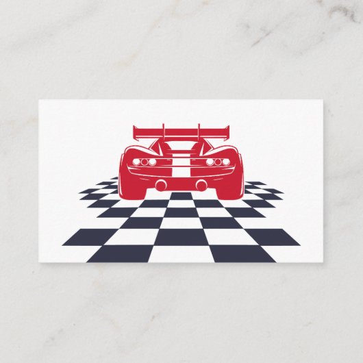 レースすごいカー子供の誕生日 エンクロージャーカード (裏面)