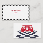 レースすごいカー子供の誕生日 エンクロージャーカード (正面/裏面)